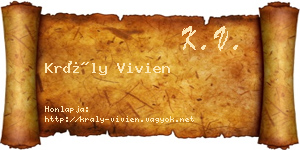 Krály Vivien névjegykártya